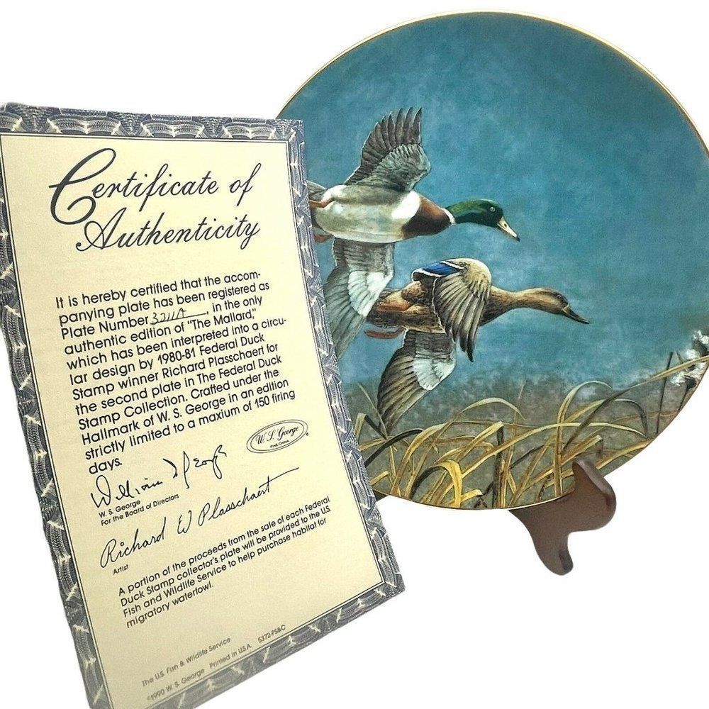 Federal Duck Stamp The Mallard W. L. George Bradford Exchange Collector Plate